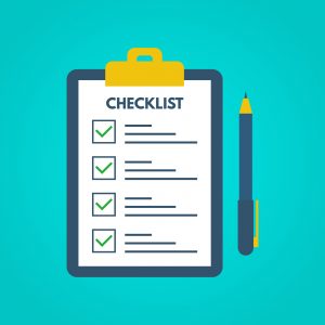 Illustration of completed checklist