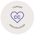Open Education Button - "I Support Open Education" with CC Logo in Middle