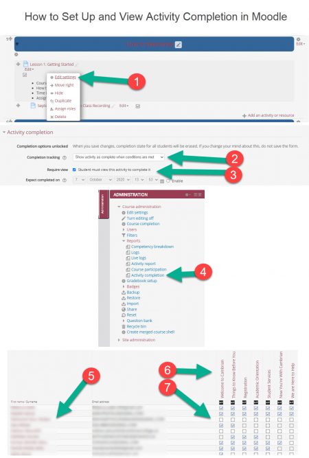 How to Set Up & View Activity Completion in Moodle | Cambrian College ...